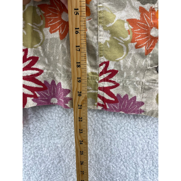 SO Blue By Sigrid Olsen Womens Jacket Coat Multicolor Floral Flap Pockets S - Picture 5 of 7